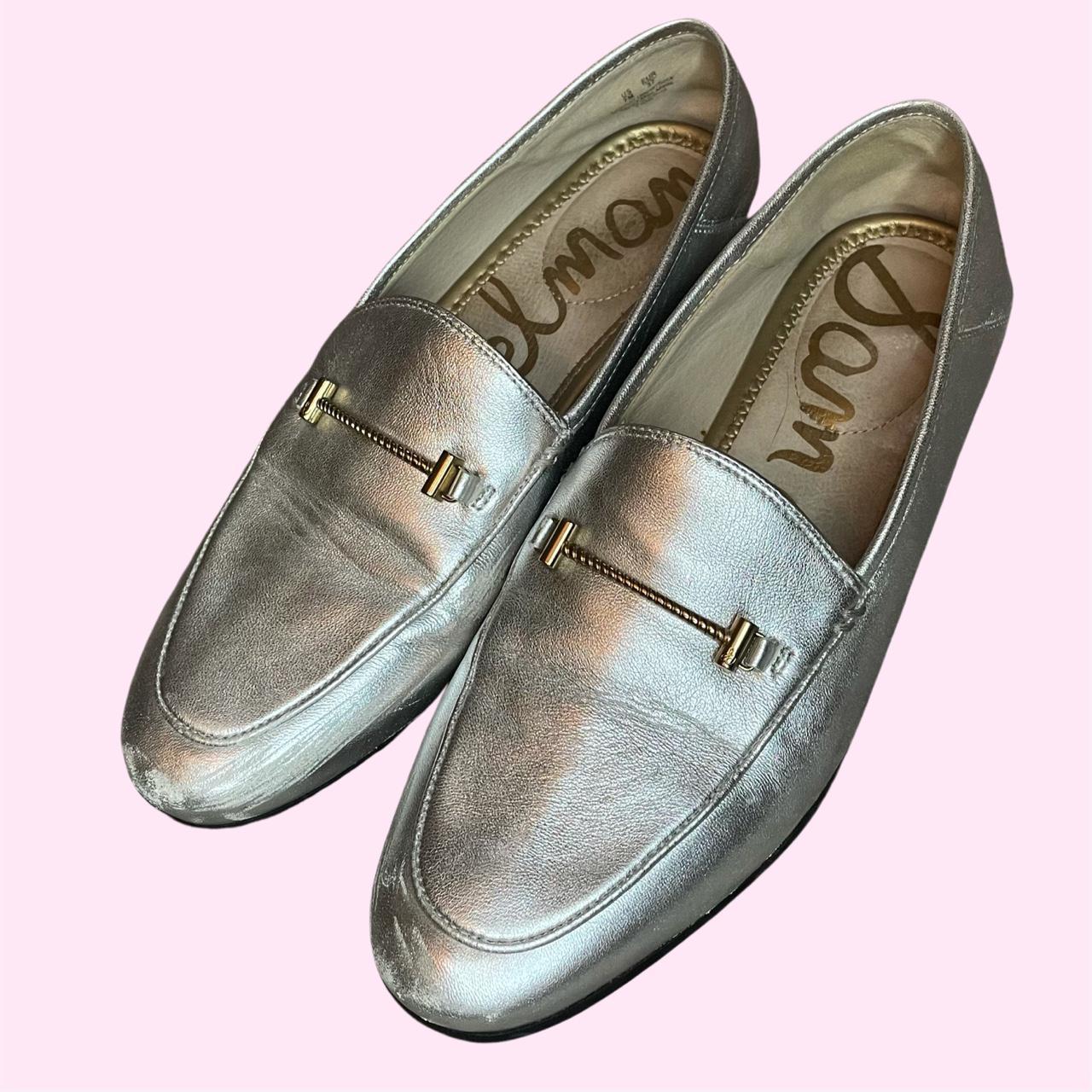 sam edelman silver loafers