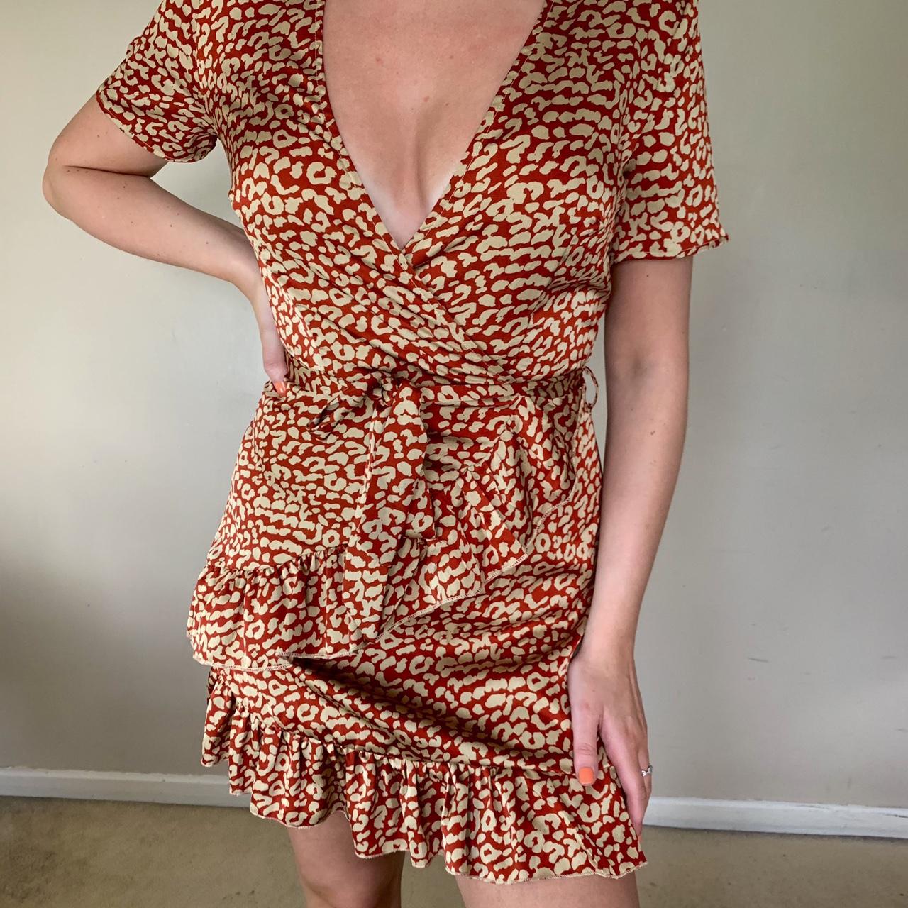 Quiz leopard print dress clearance red