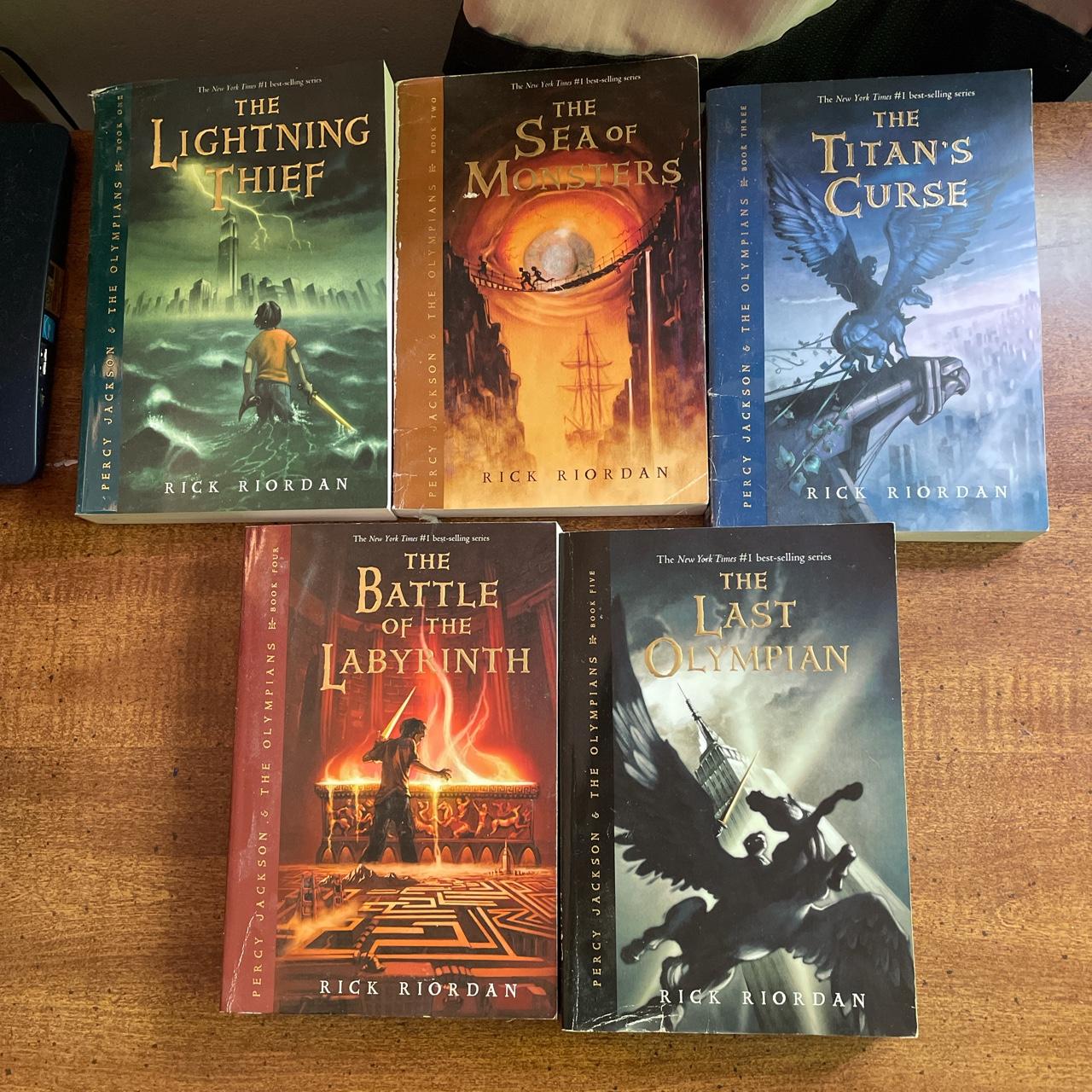 full percy jackson book series they’re heavy, msg... - Depop