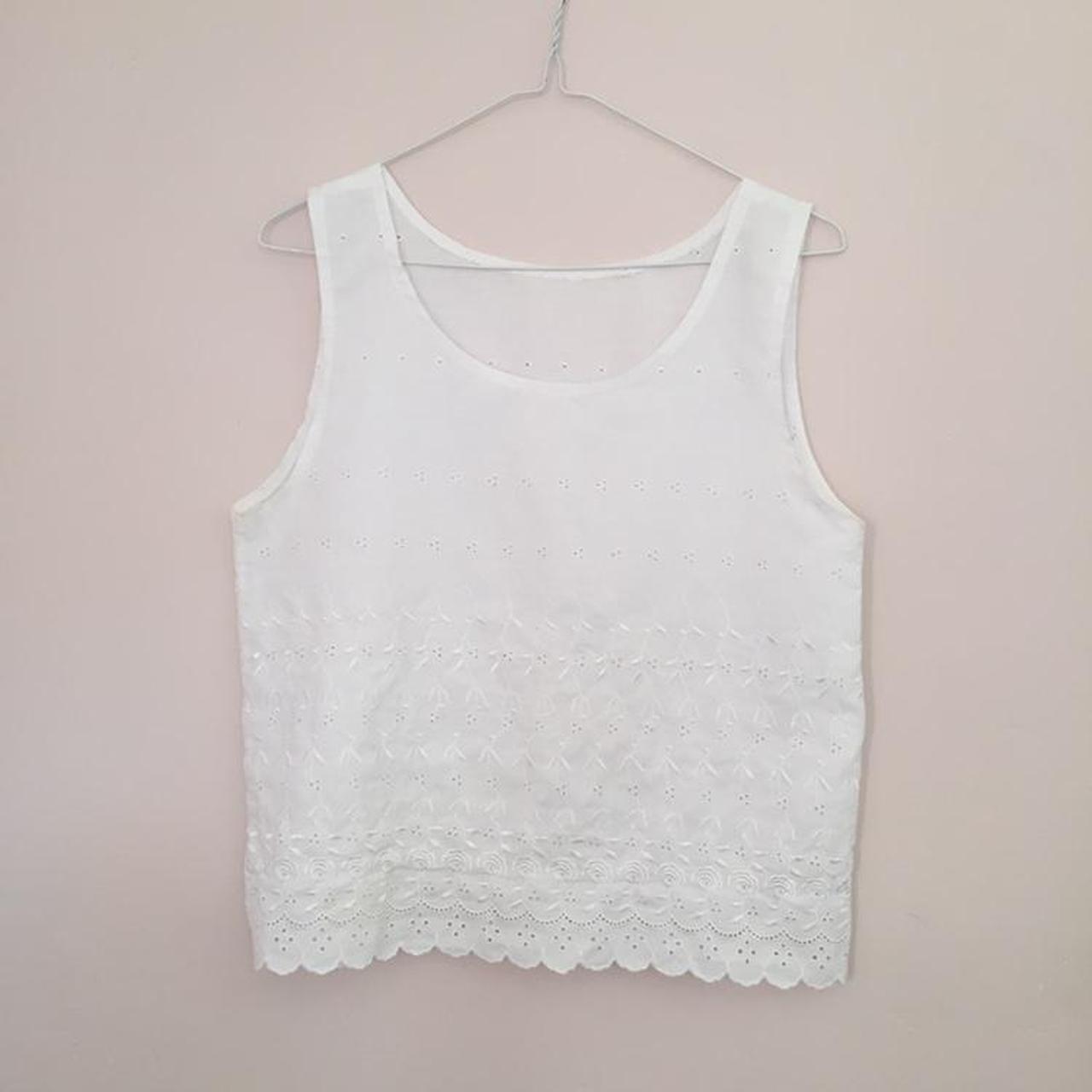 Women's White Vest | Depop