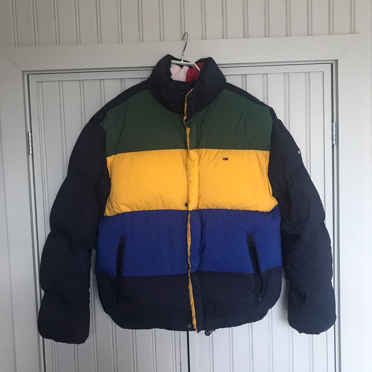 Vintage Tommy Hilfiger puffer jacket - size small... - Depop