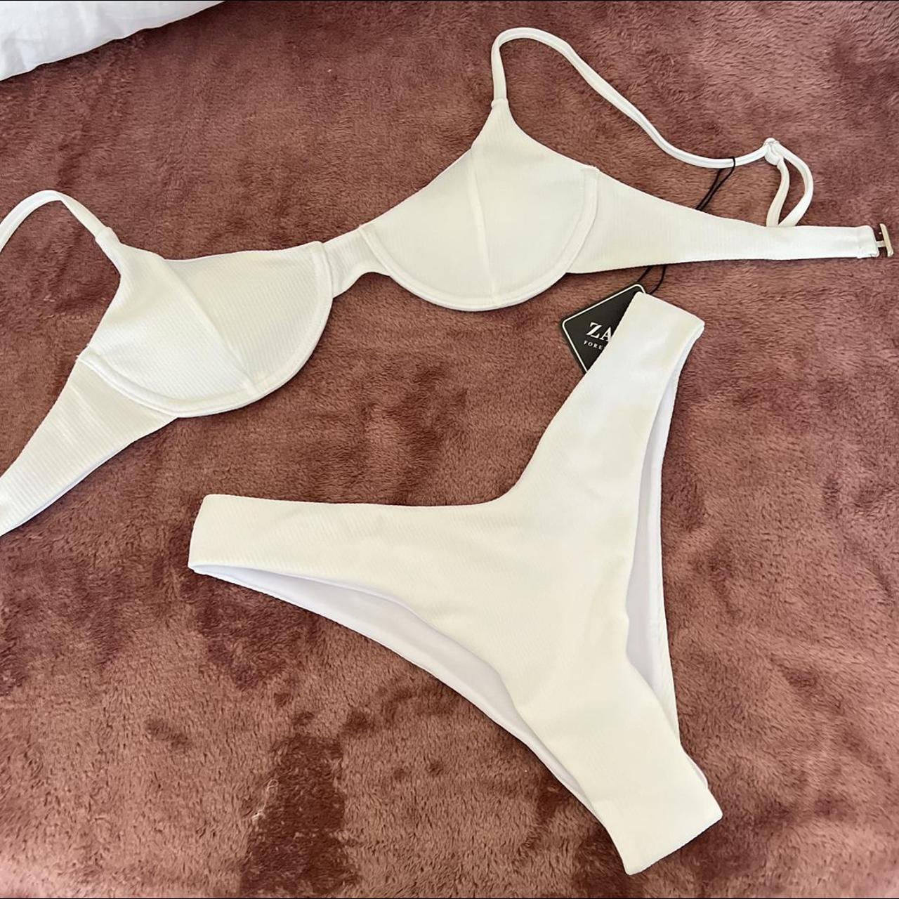 ZAFUL Women's White Bikinis-and-tankini-sets