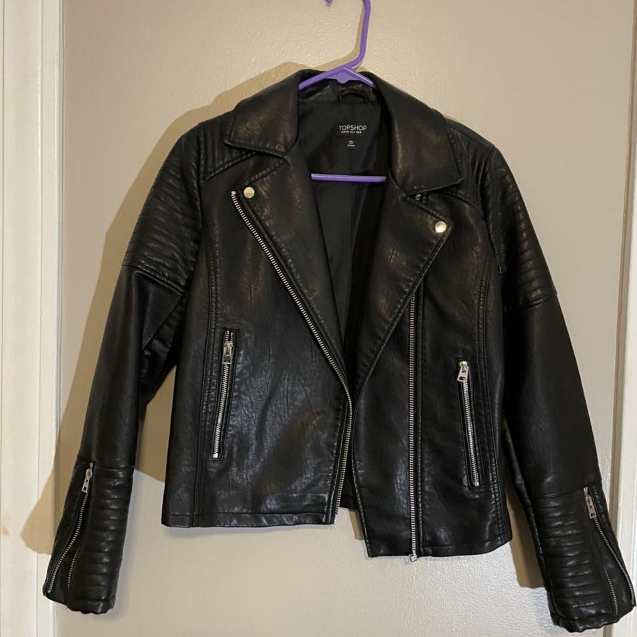 Leather sale jackets topshop