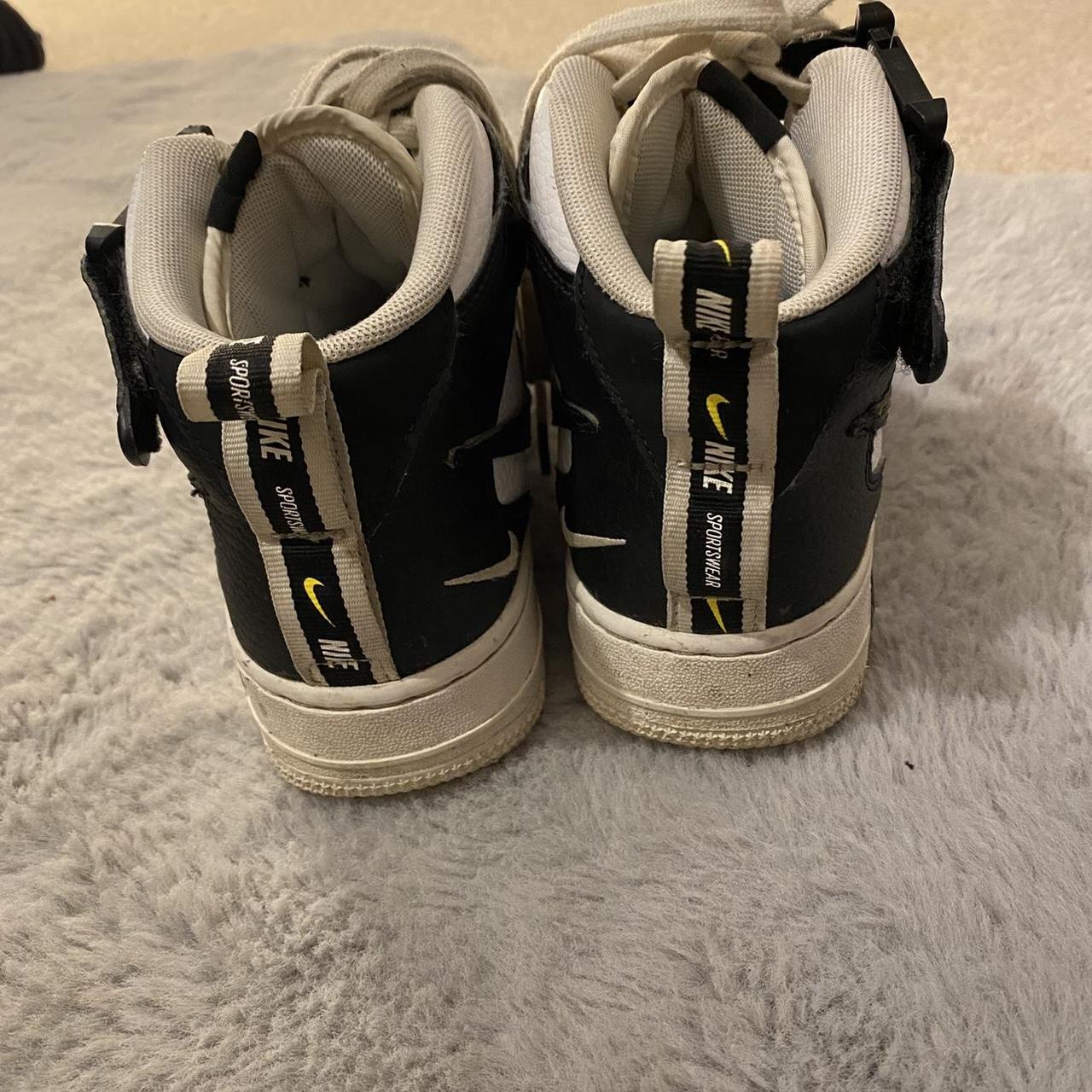 White and black Nike high top utility’s 🤍 Nike... - Depop