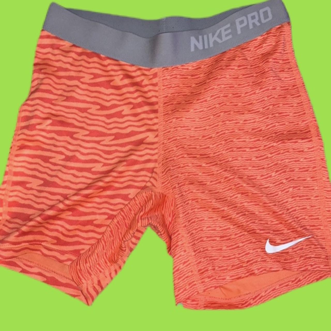 orange nike cycling shorts