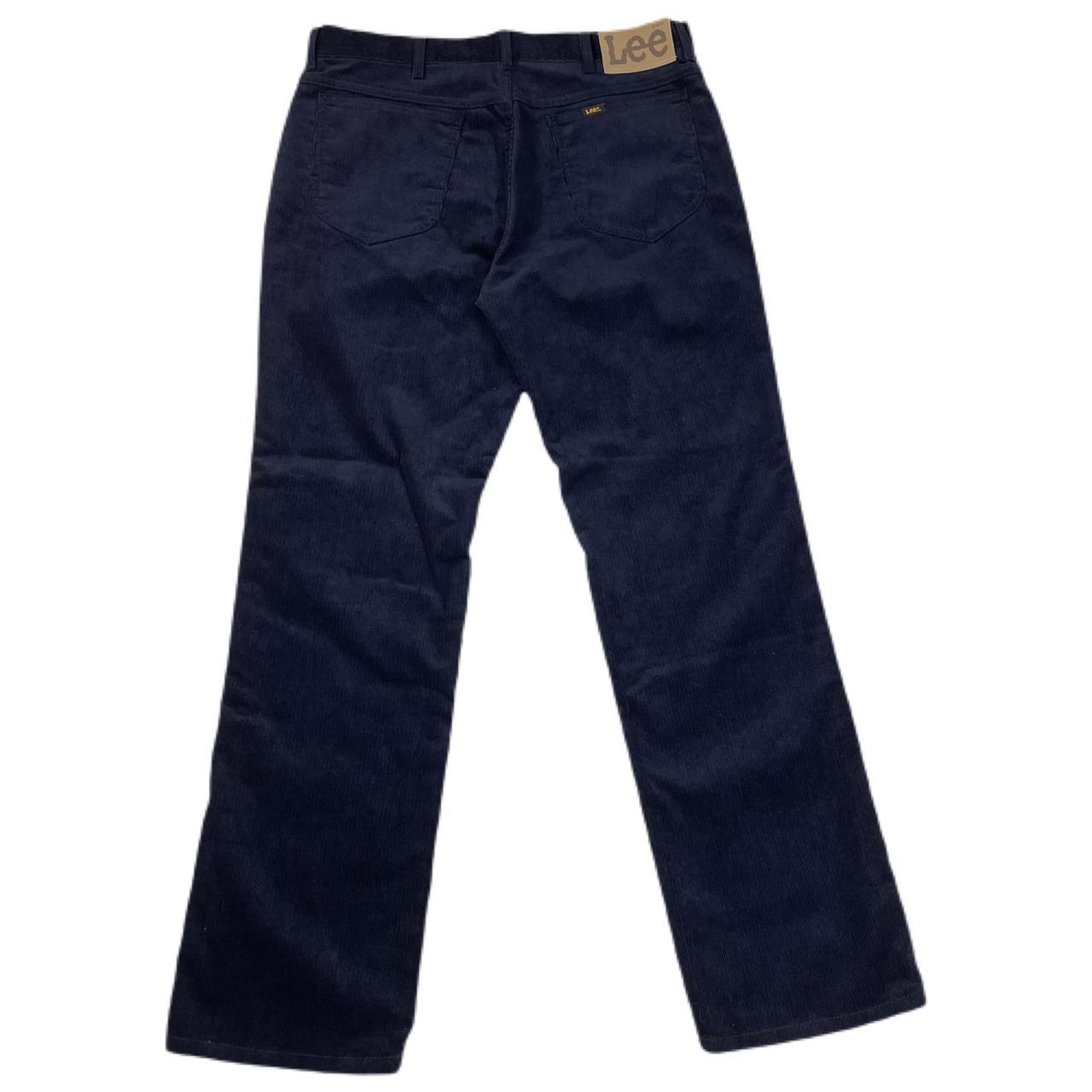 Vintage Lee navy blue corduroy straight fit pants •... - Depop