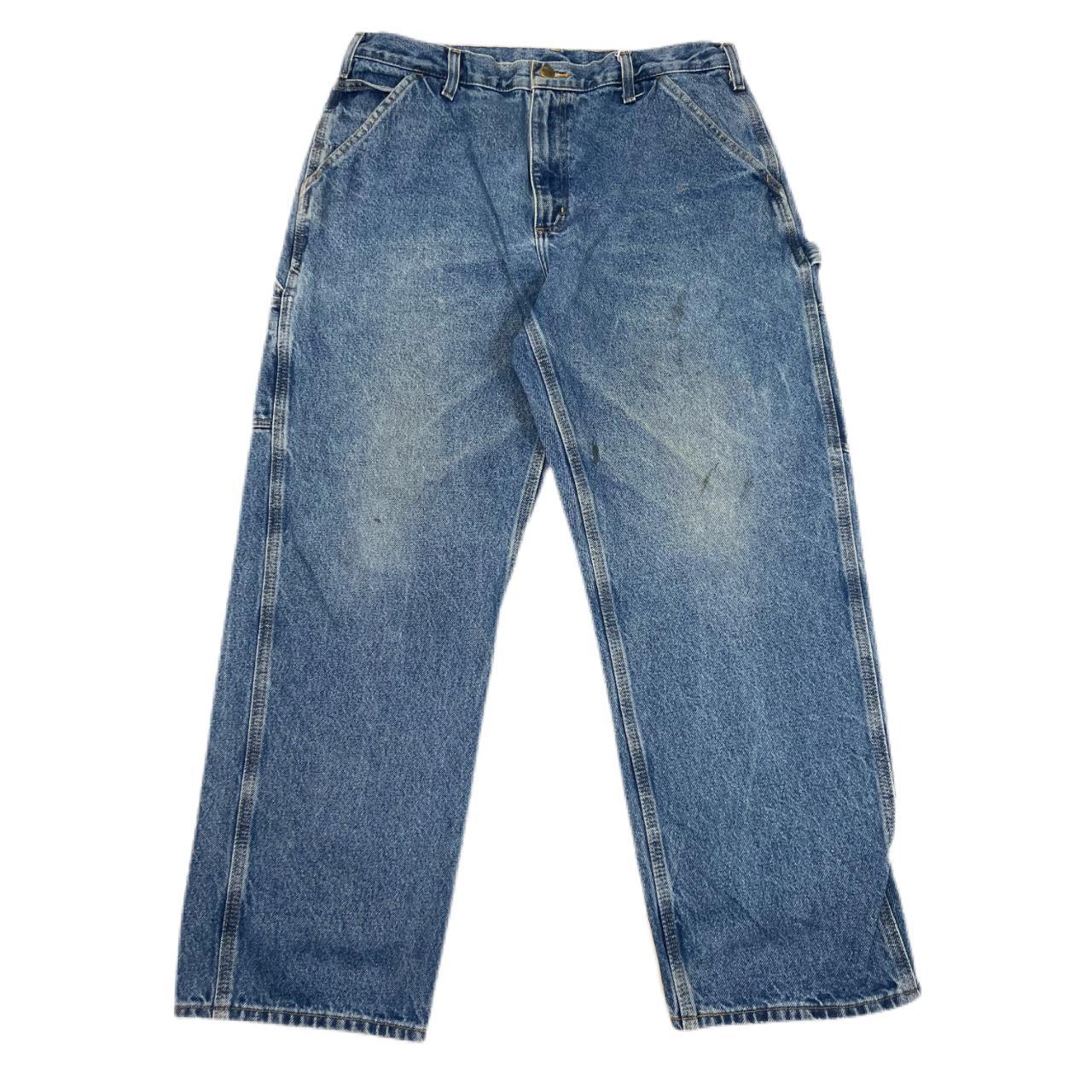 Carhartt B237 distressed carpenter jeans • Size... - Depop