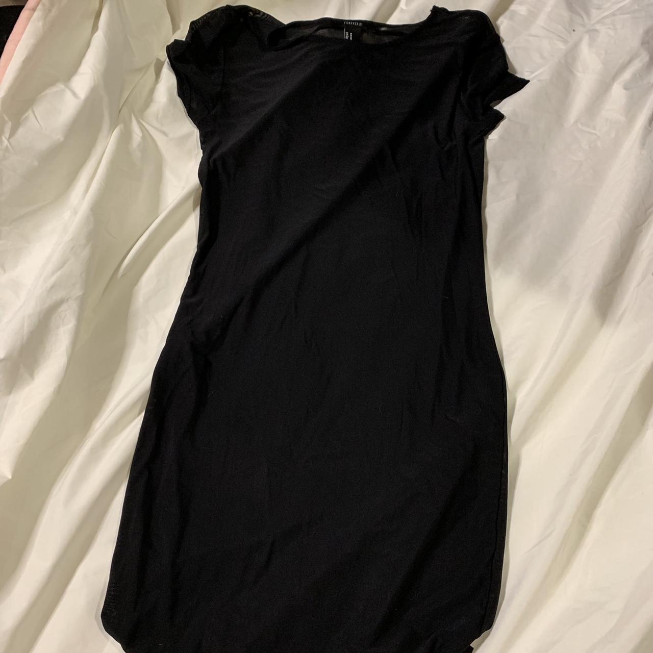 Forever 21 Black Mesh Bodycon Dress Depop 0235