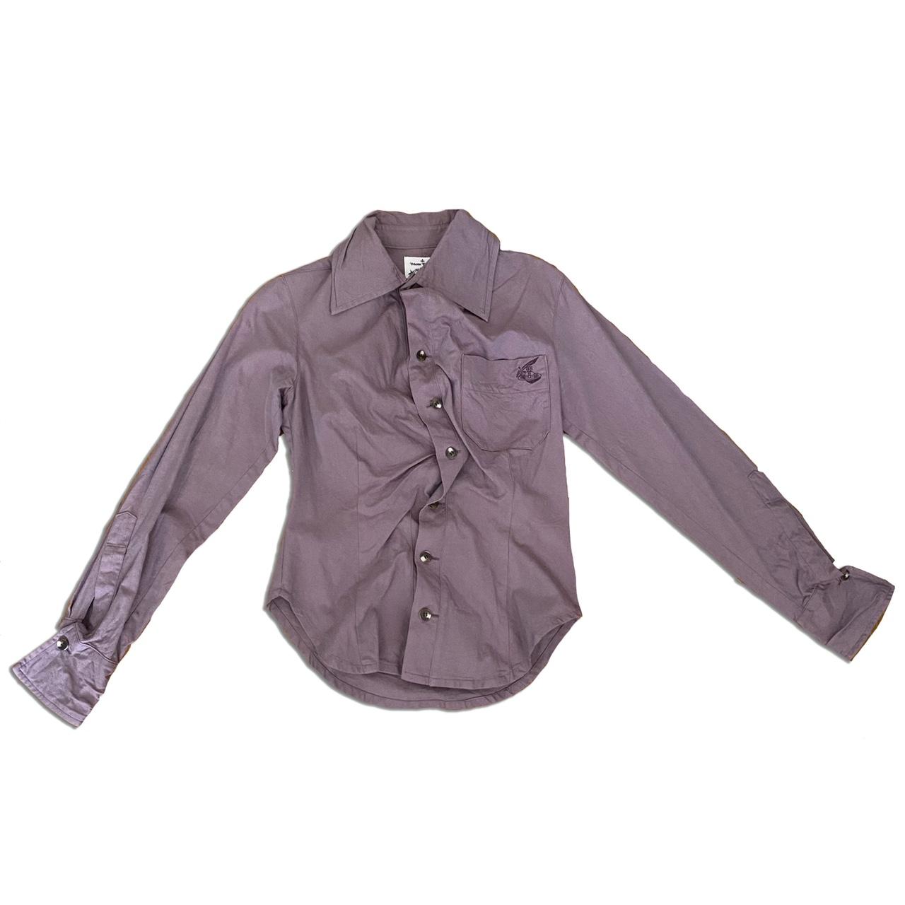 Vivienne westwood scrunched button up shirt labeled... - Depop