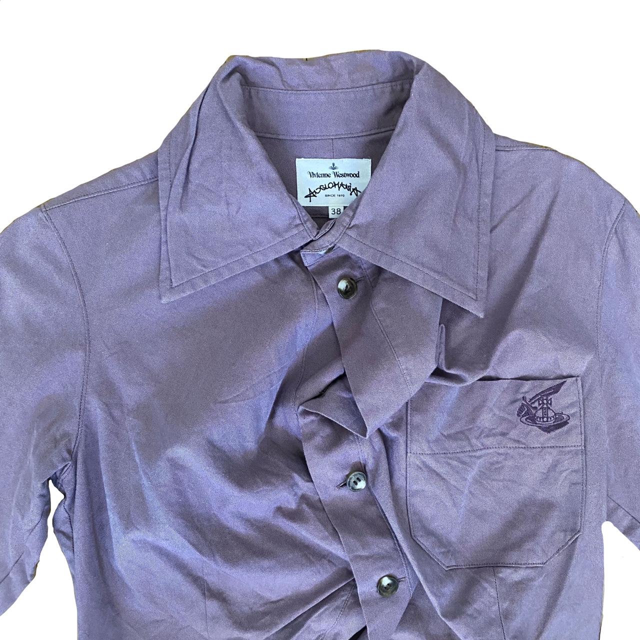 Vivienne westwood scrunched button up shirt labeled... - Depop