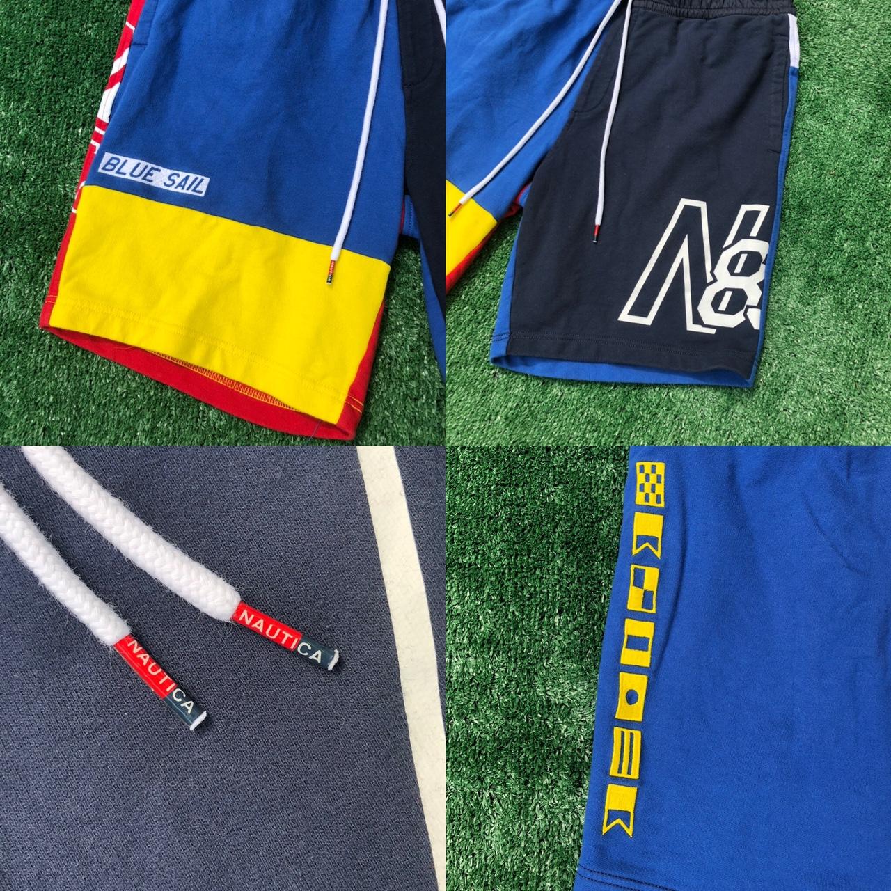 Nautica Mens Sweat Shorts Terry Colorblock Sailing... Depop