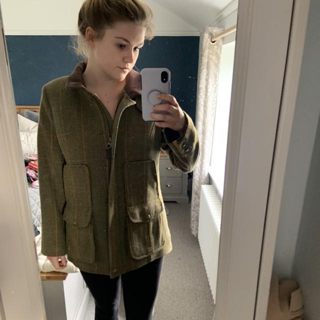 Joules green brown Mr Toad tweed field coat jacket Depop