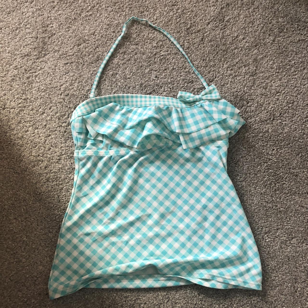 ASOS Women's Blue and White Bikinisandtankinisets Depop