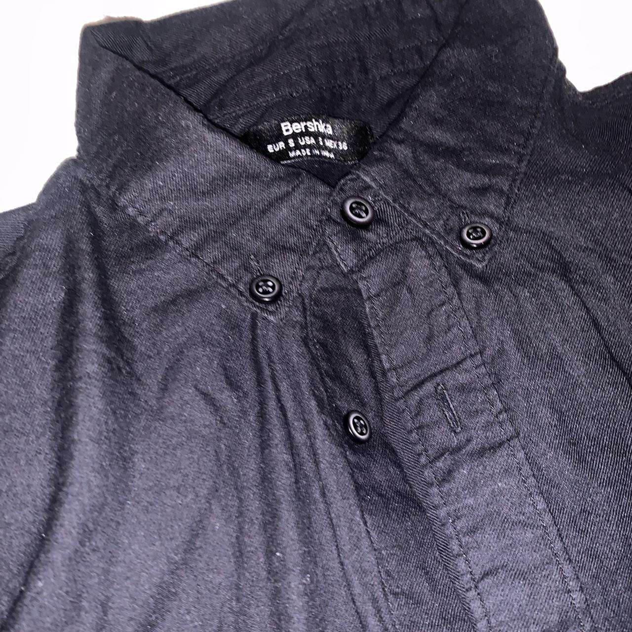 Bershka black button up shirt size small (US). Worn... - Depop