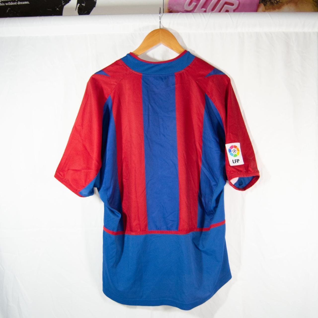 Nike Barcelona Vintage 2002/03 Home Football Tshirt... - Depop