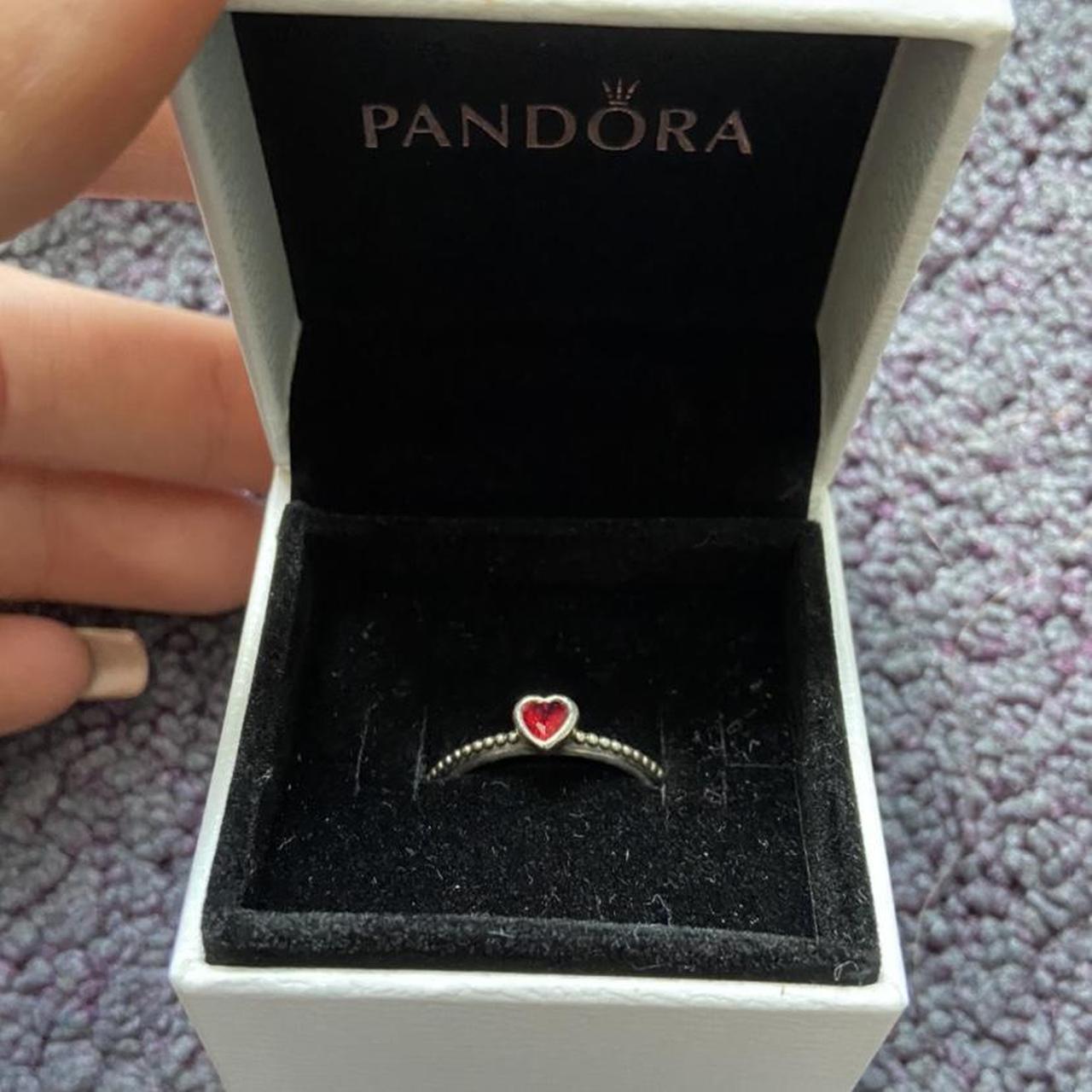 pandora ring red heart