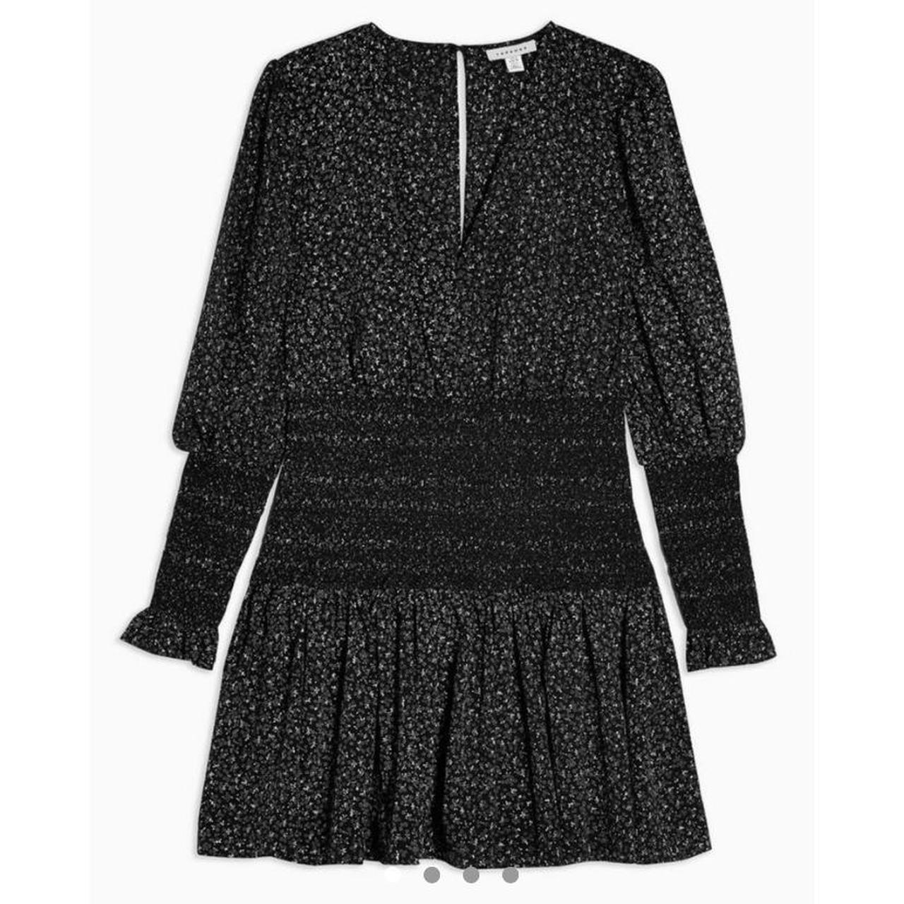 Women's Black and White Dress Depop