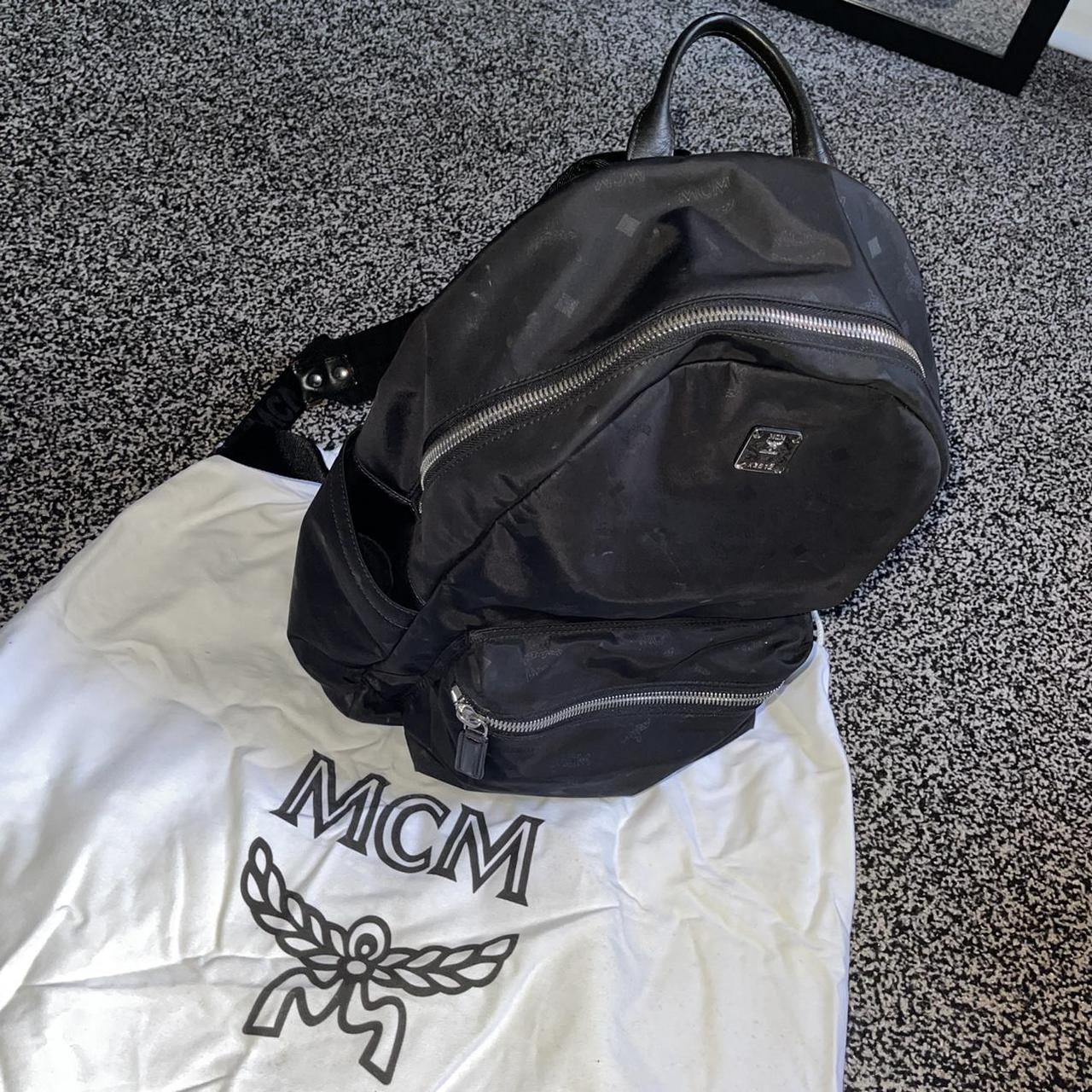 MCM Nylon Backpack Size: Medium Condition: - Depop