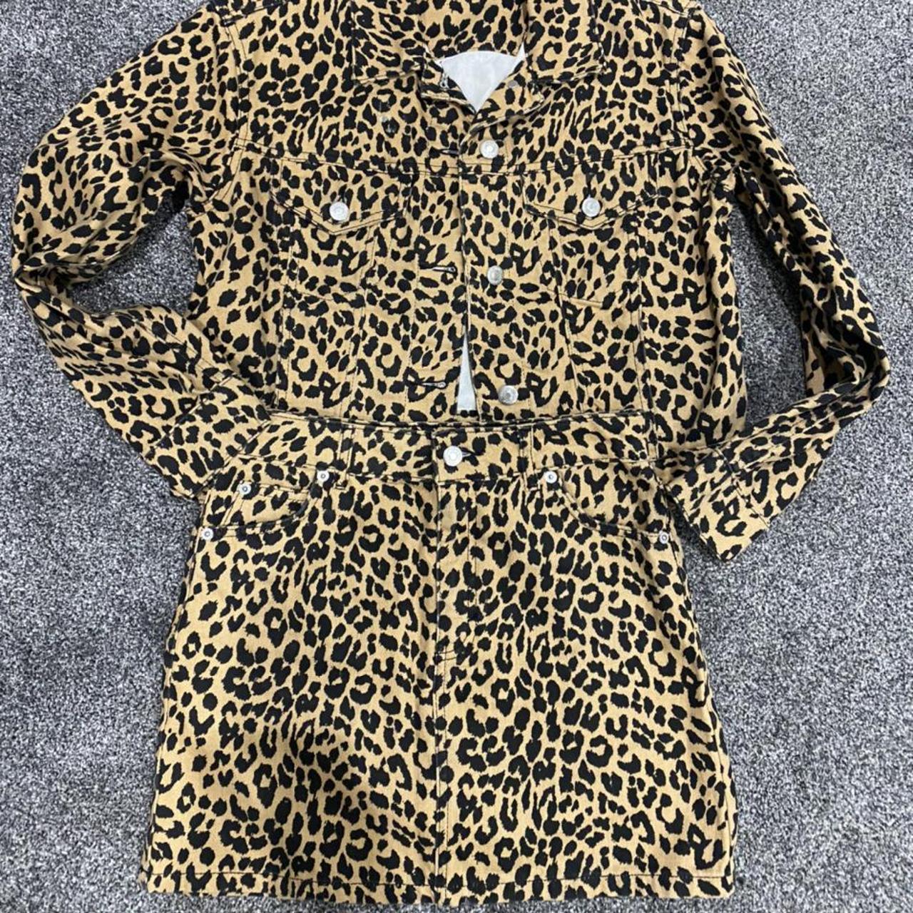 Leopard print denim jacket topshop hotsell