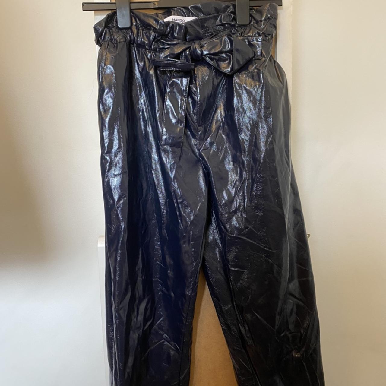 Mango dustbin bag trousers. Extremely trendy and... - Depop