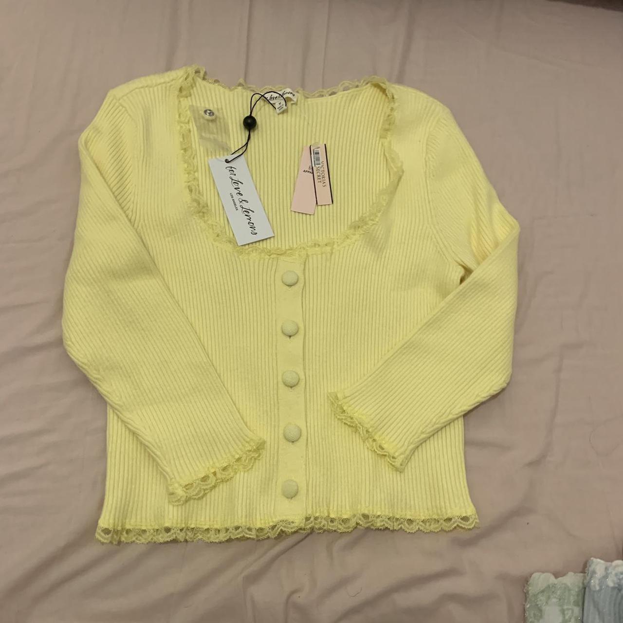 For Love & Lemons Women's Yellow Cardigan