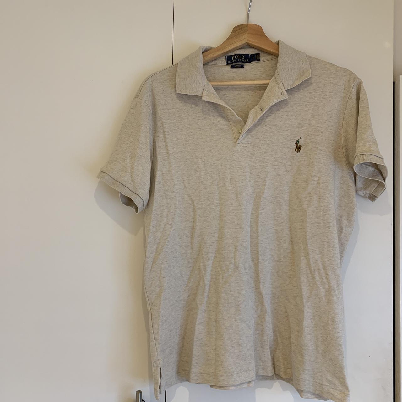 Real Ralph Lauren POLO Grey polo Ralph Lauren slim... - Depop