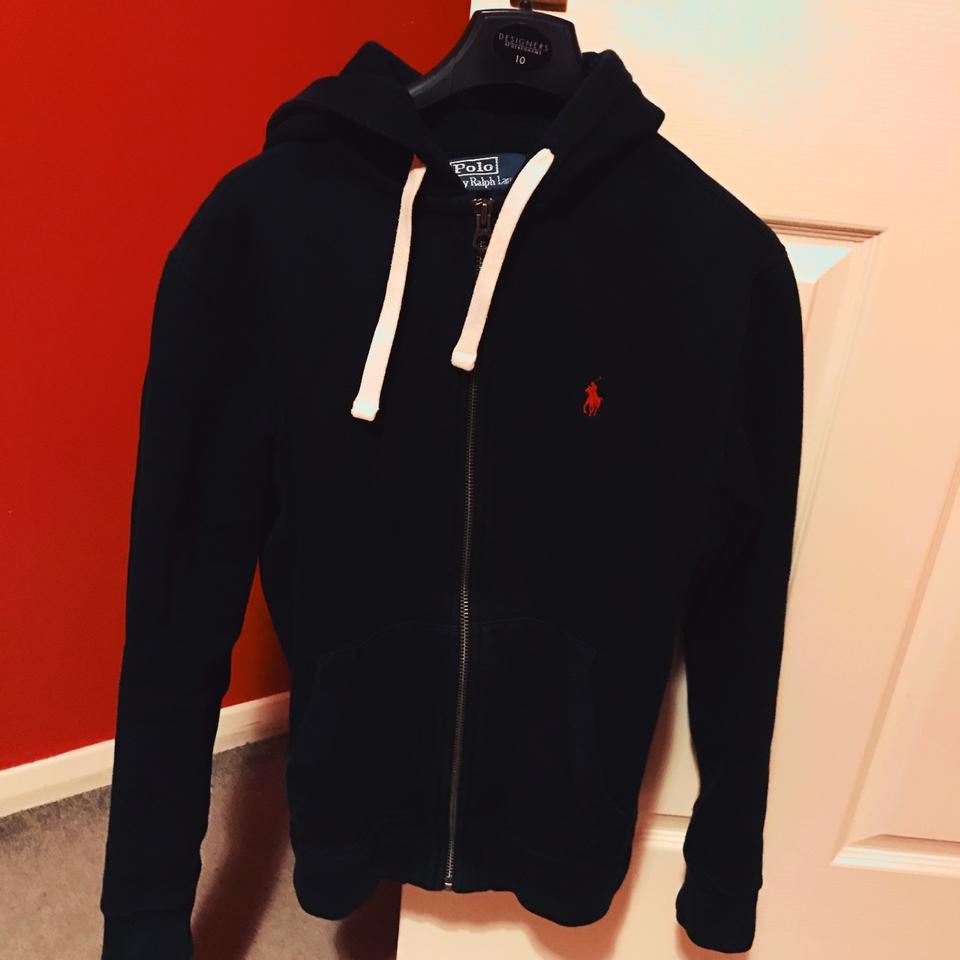 ralph lauren black hoodie red horse