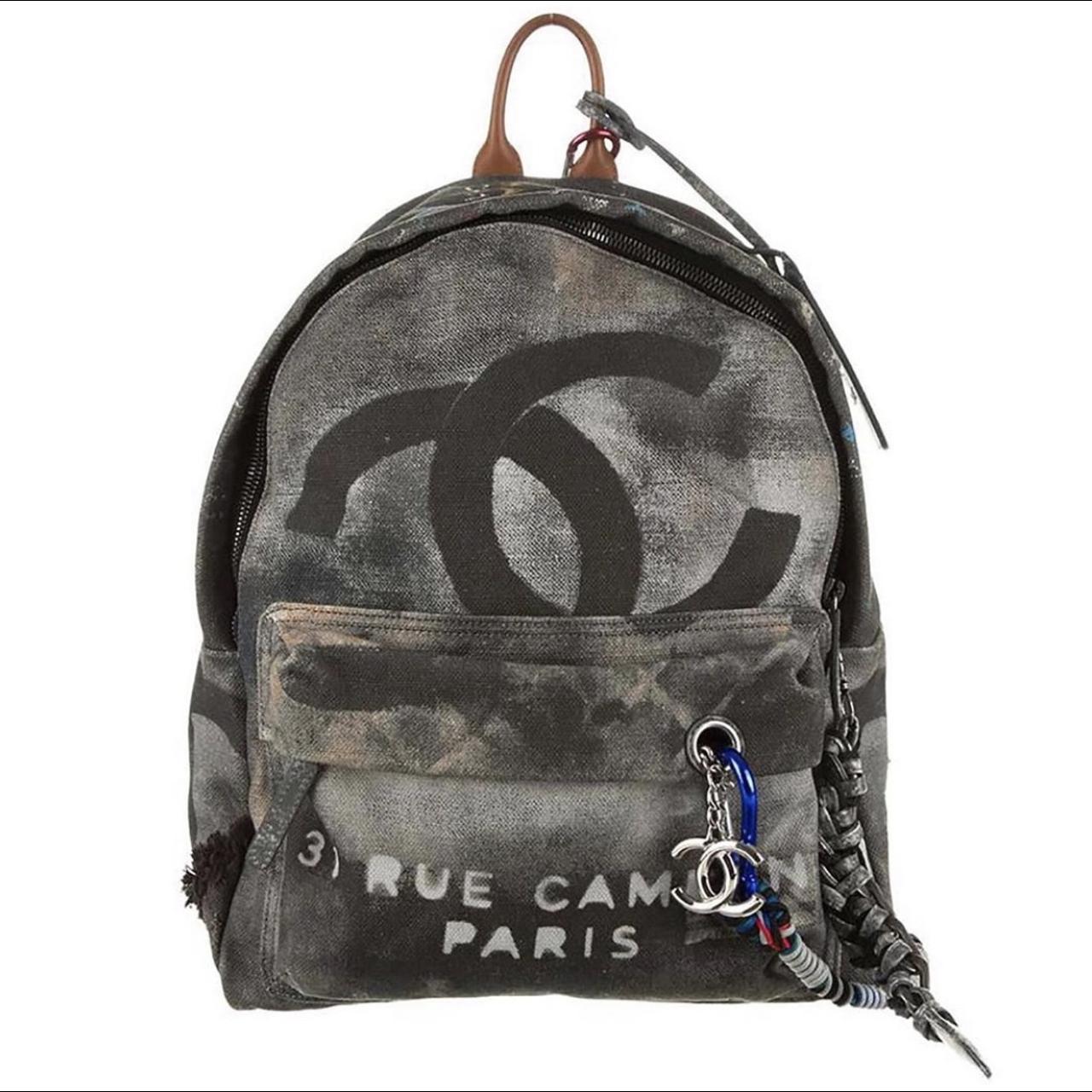 Chanel Graffiti Backpack INFORMATION colour grey - Depop