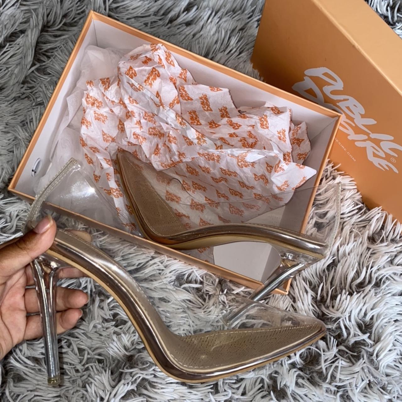 Public desire rose gold heels worn once Comes in