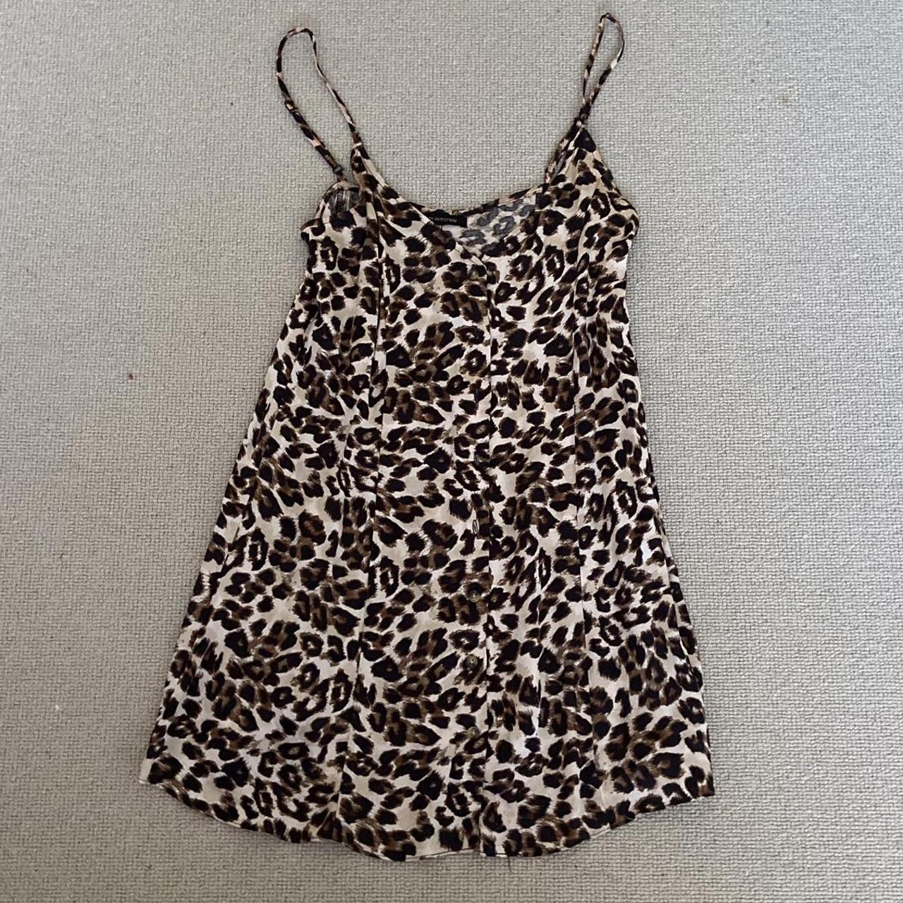 Urban outfitters leopard print slip dress - Depop