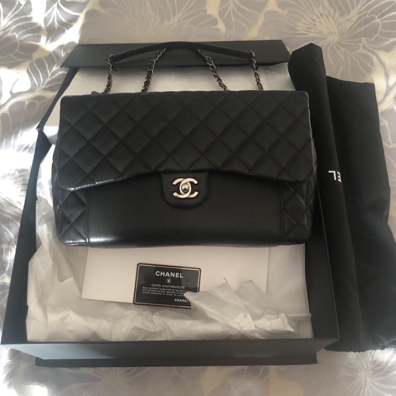 Brand new Chanel large classic bag. Grained - Depop
