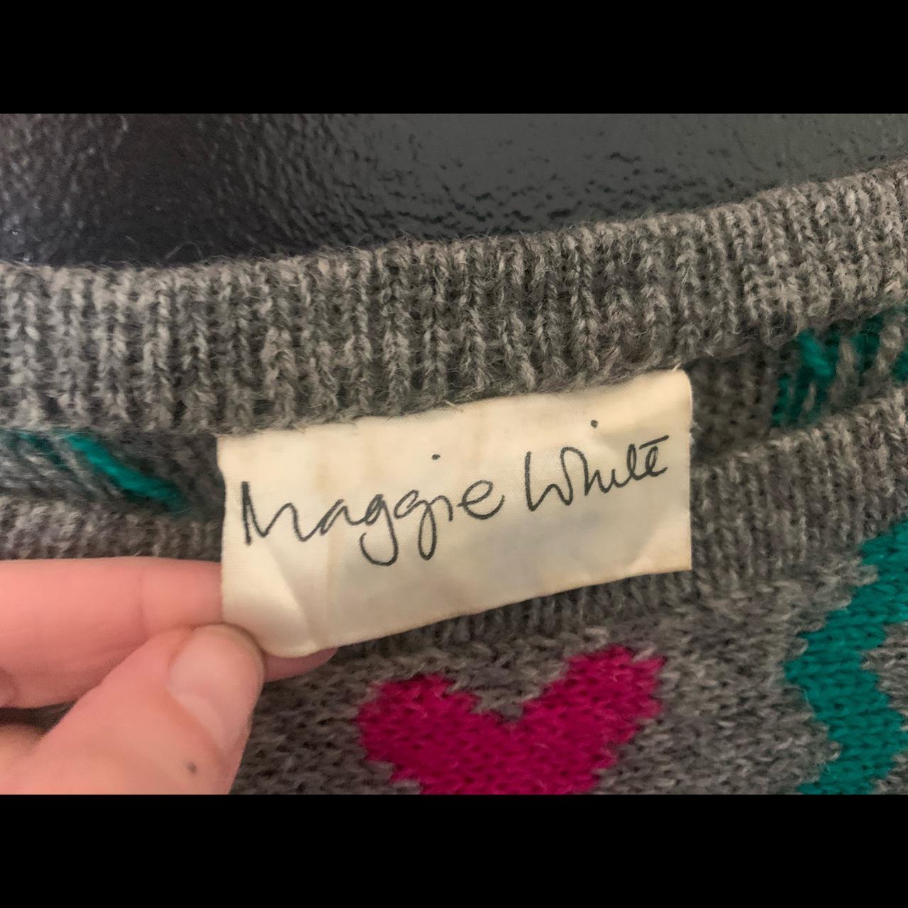 Vintage 80s loud Chevron knit sweater, colour pop, Maggie White – TCTvintage