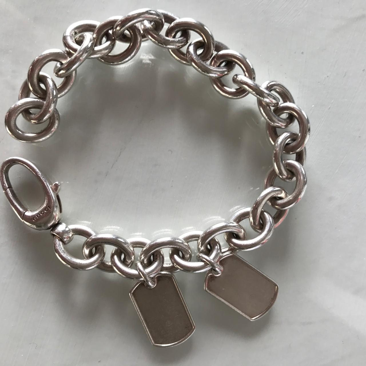 Gucci tag bracelet 21cm in length. Haven t worn this