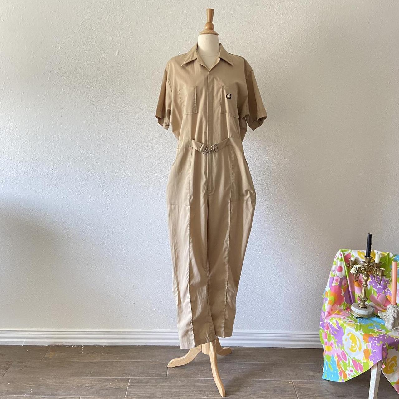 Tan one 2024 piece jumpsuit