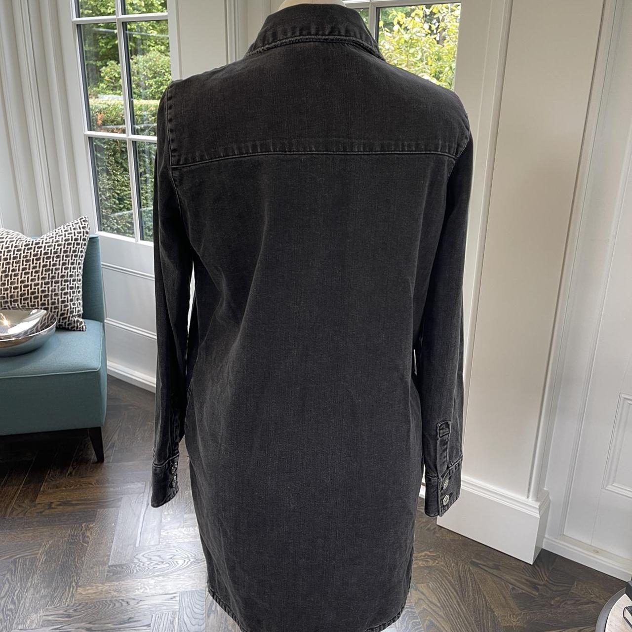 Zara Washed Black Denim Dress Worn once mint... Depop
