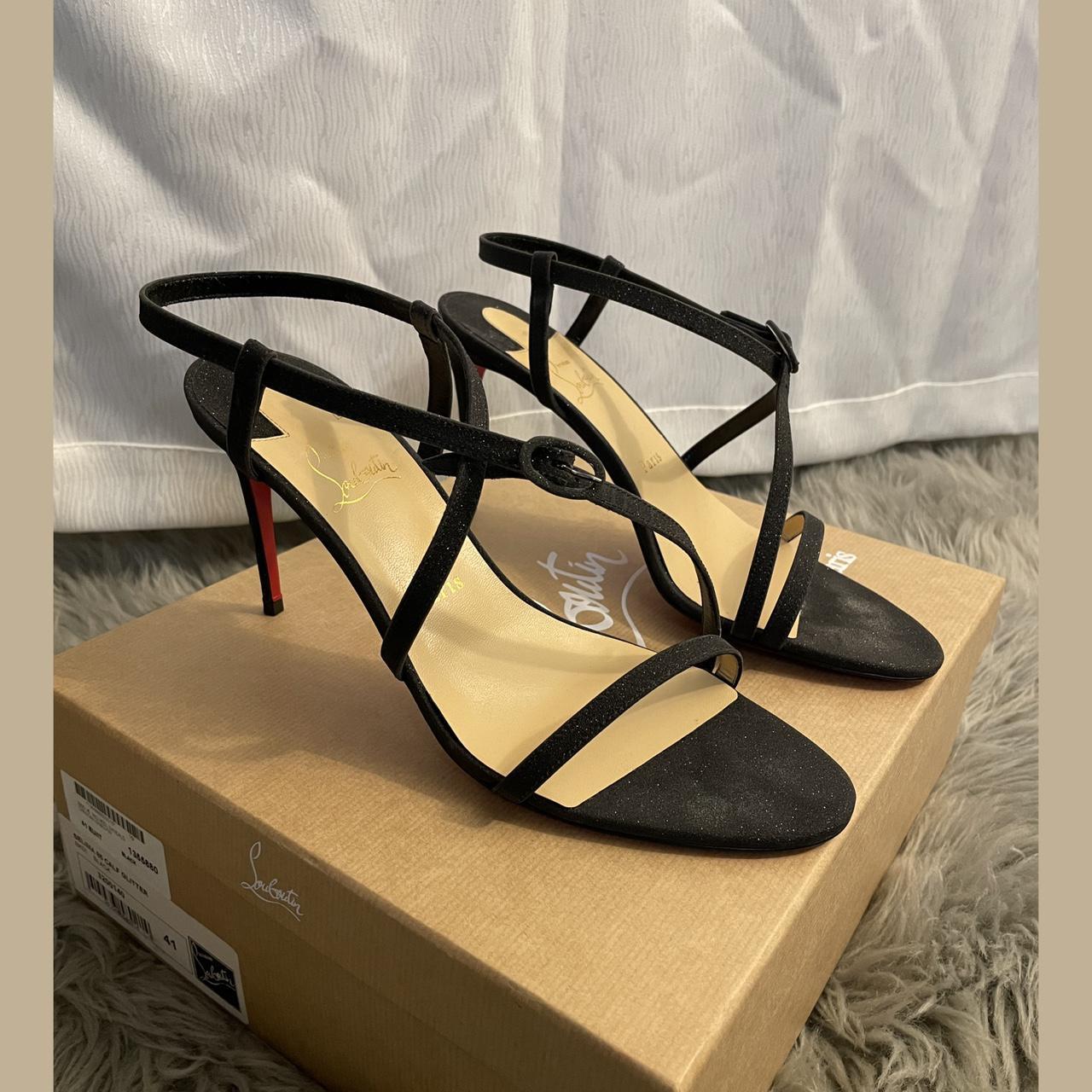 Christian Louboutin Selima Calf Glitter heels in Depop