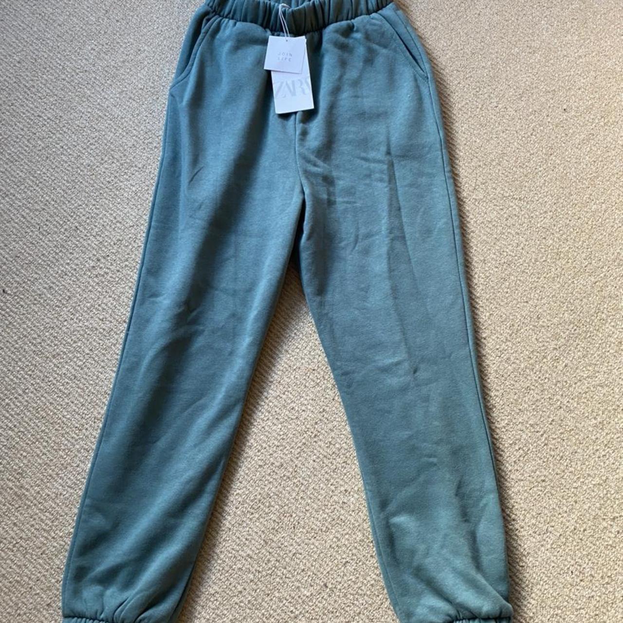 Zara turquoise skinny joggers, size Small, never... - Depop