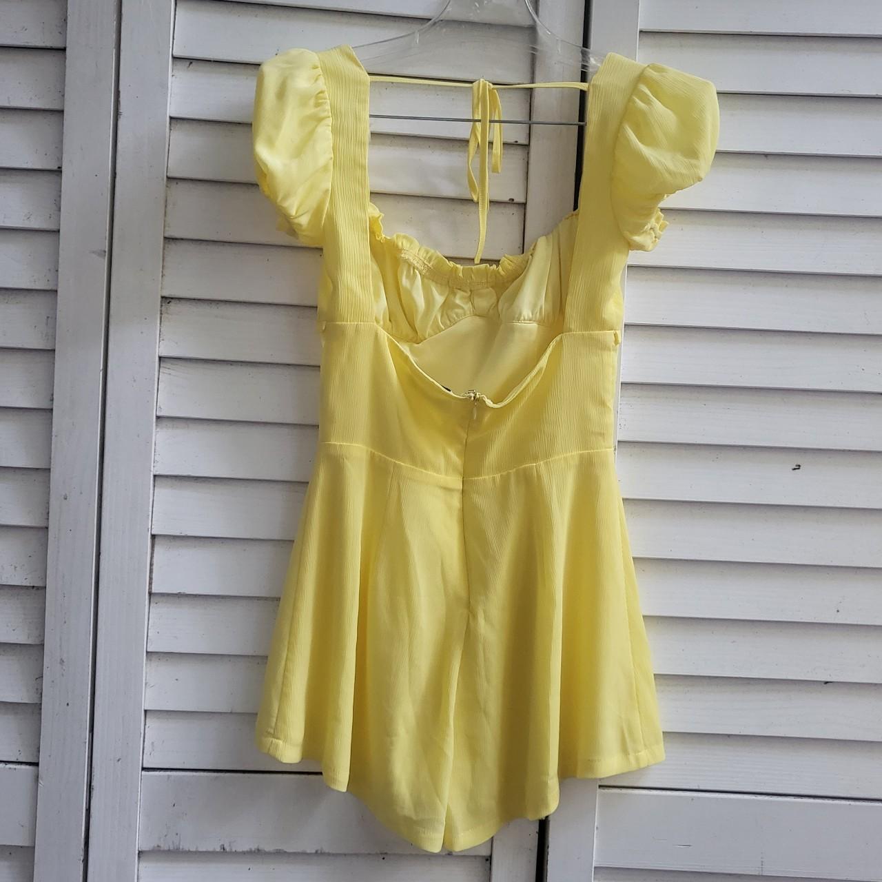 REPOP TIGER MIST sunrise dress- mustard yellow mini - Depop