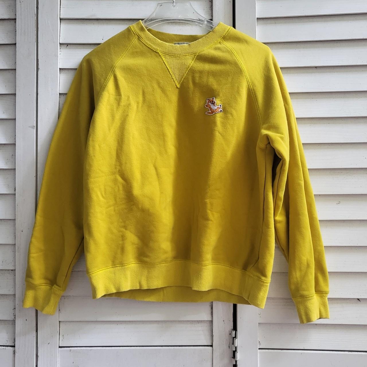Product Image 1 - Maison Kitsune yellow cotton sweatshirt