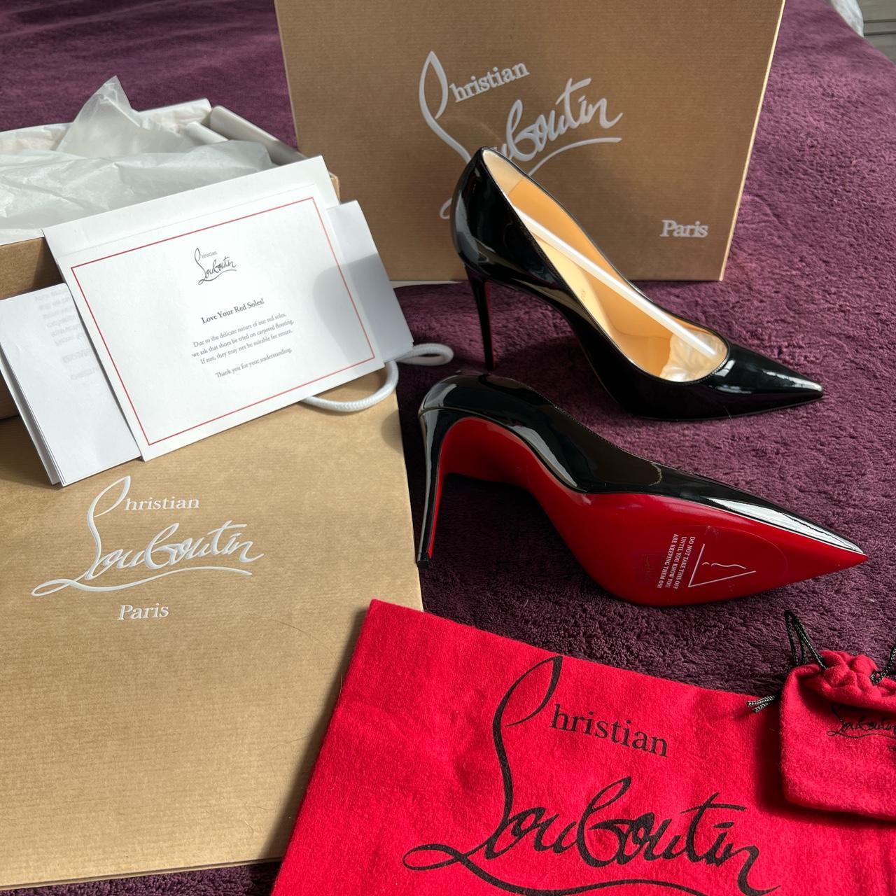 Brand new in box Christian Louboutin black Kate... - Depop