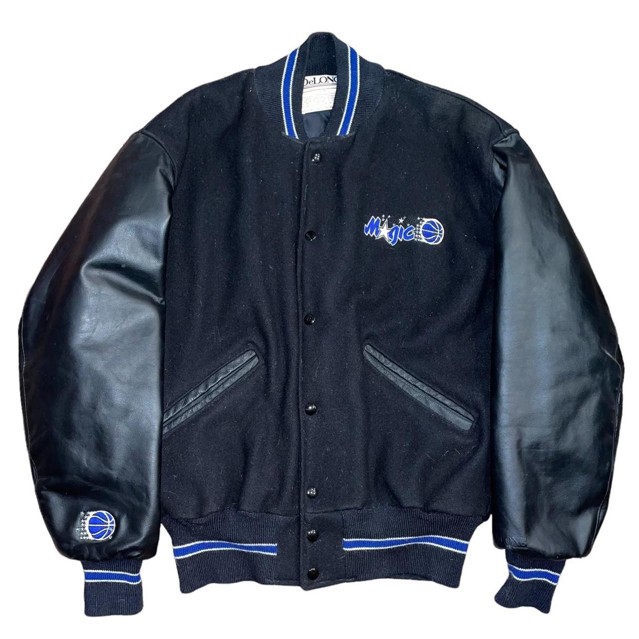 1990 ORLANDO MAGIC NBA VARSITY BOMBER *black w/... - Depop