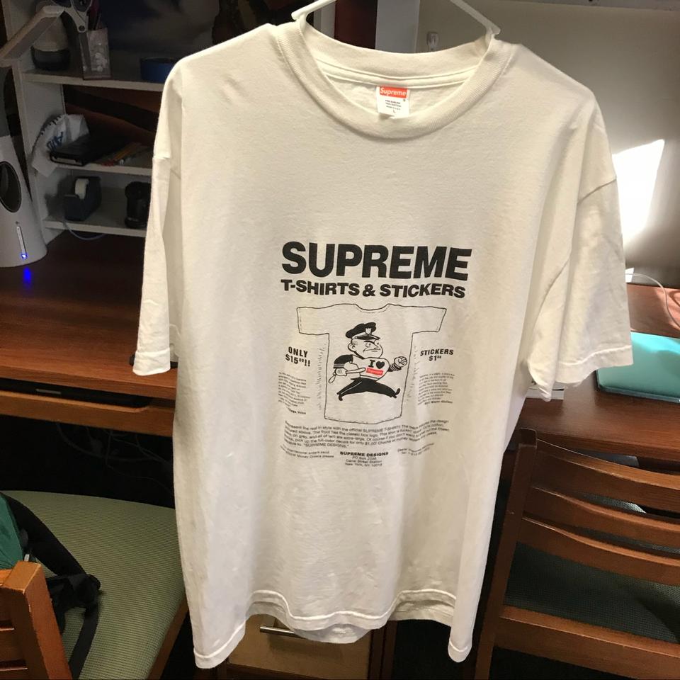 Supreme t shirt store and stickers tee