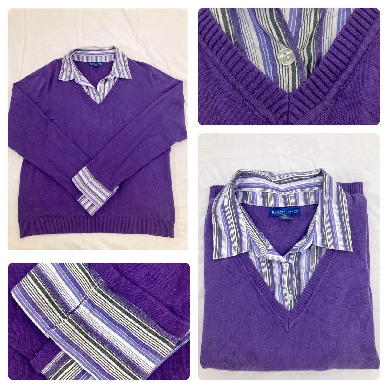 Product Image 4 - This faux-shirt, sweater combo is