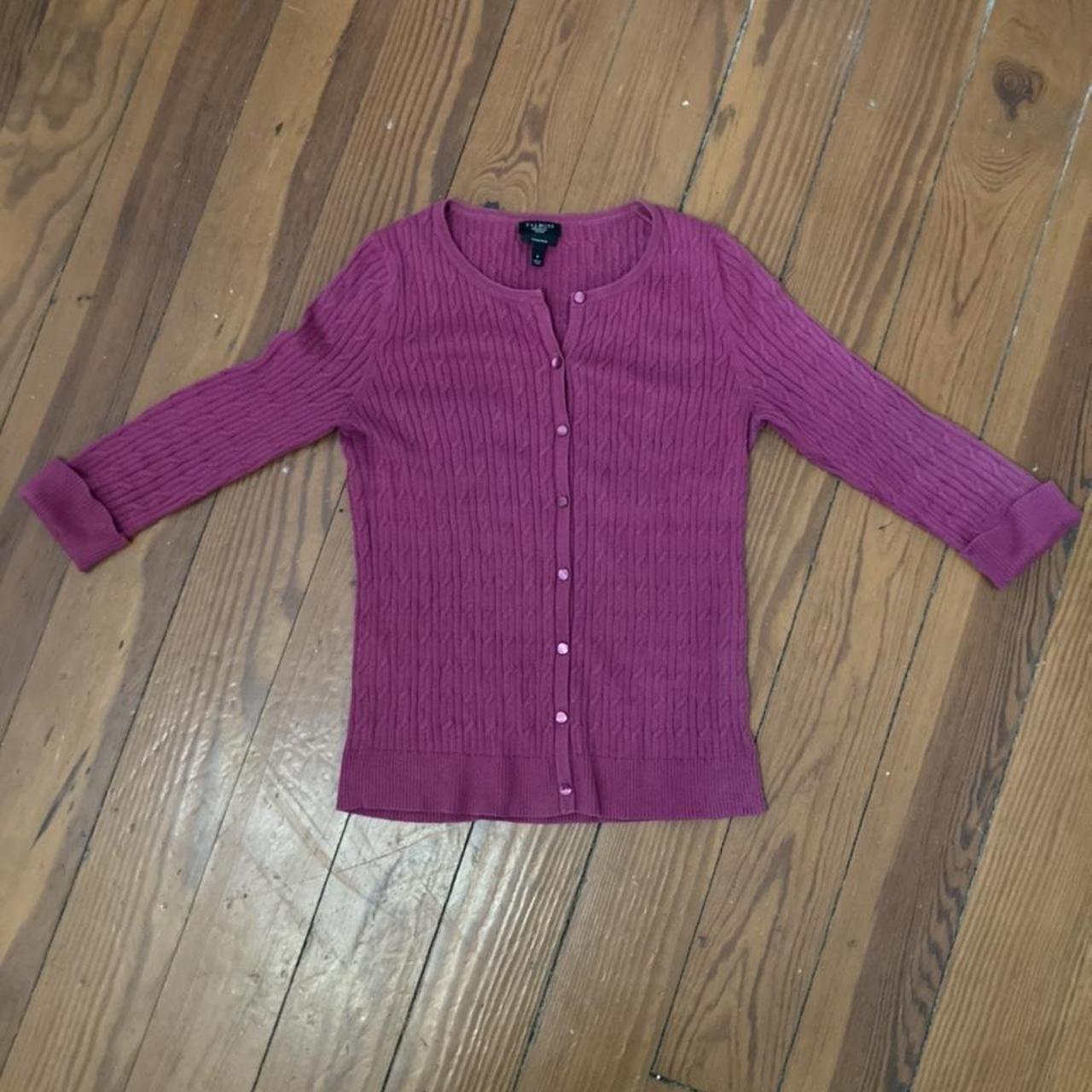 magenta pink cardigan