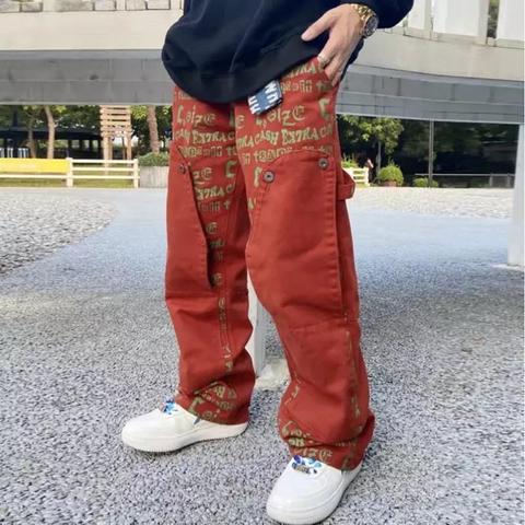 Retro Print Double Knee Pants Carhartt - Depop