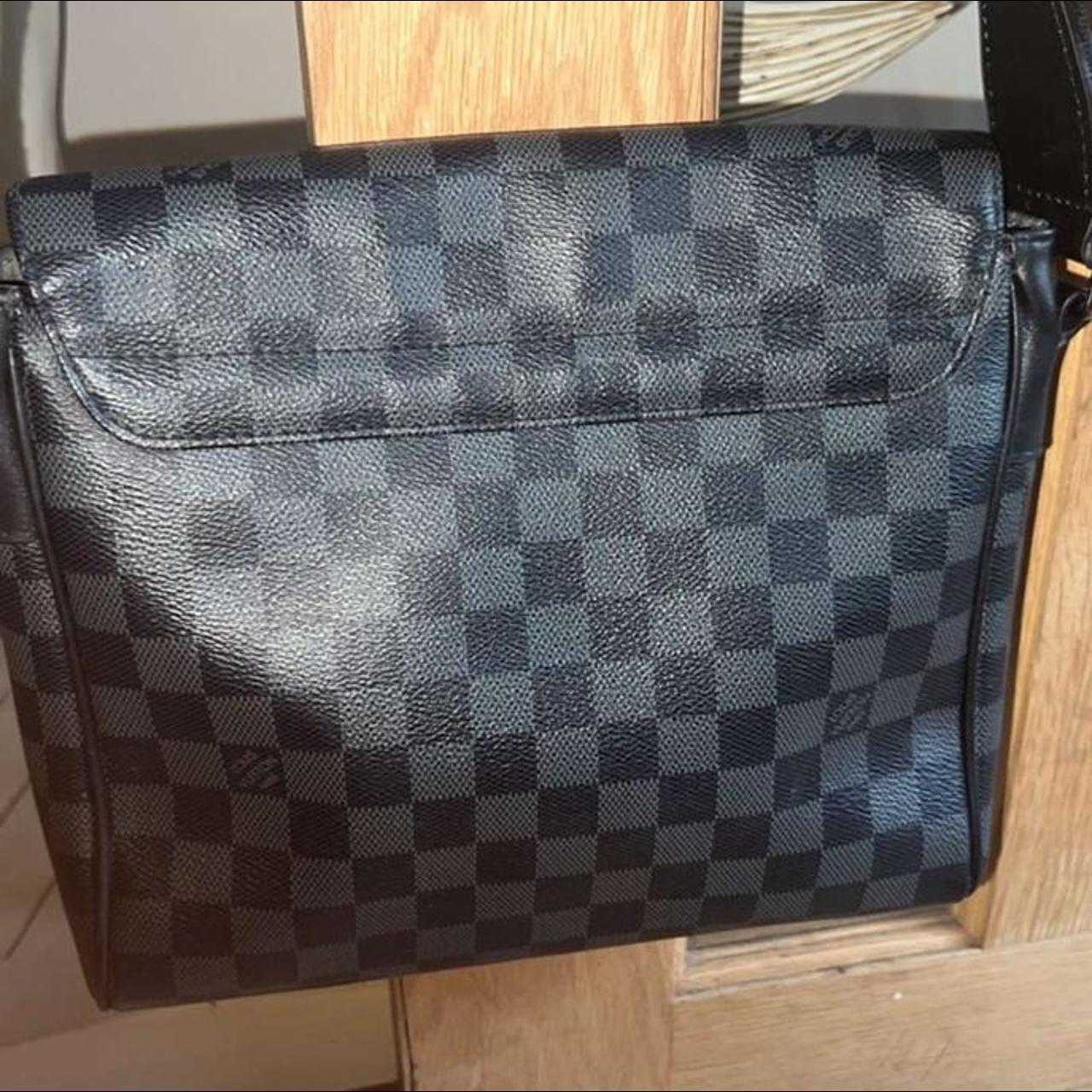 Louis Vuitton Black Damier Graphite Pattern Leather - Depop