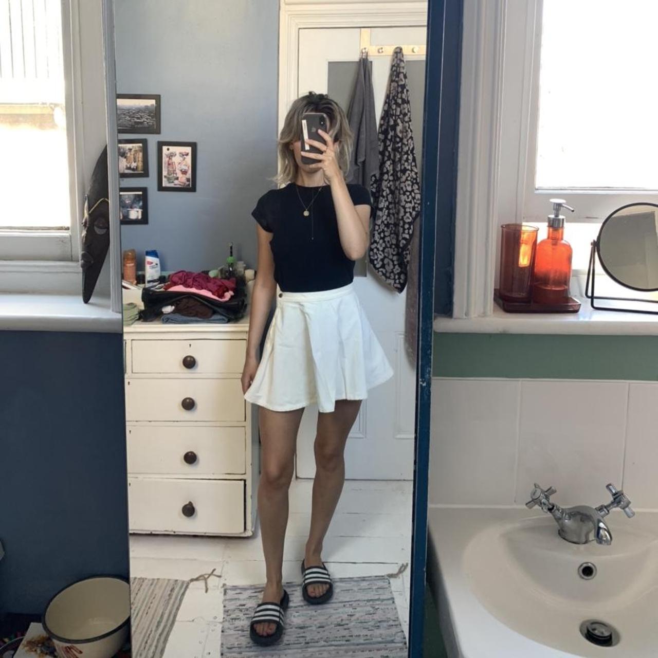 Small cream corduroy skirt from #AmericanApparel.... - Depop