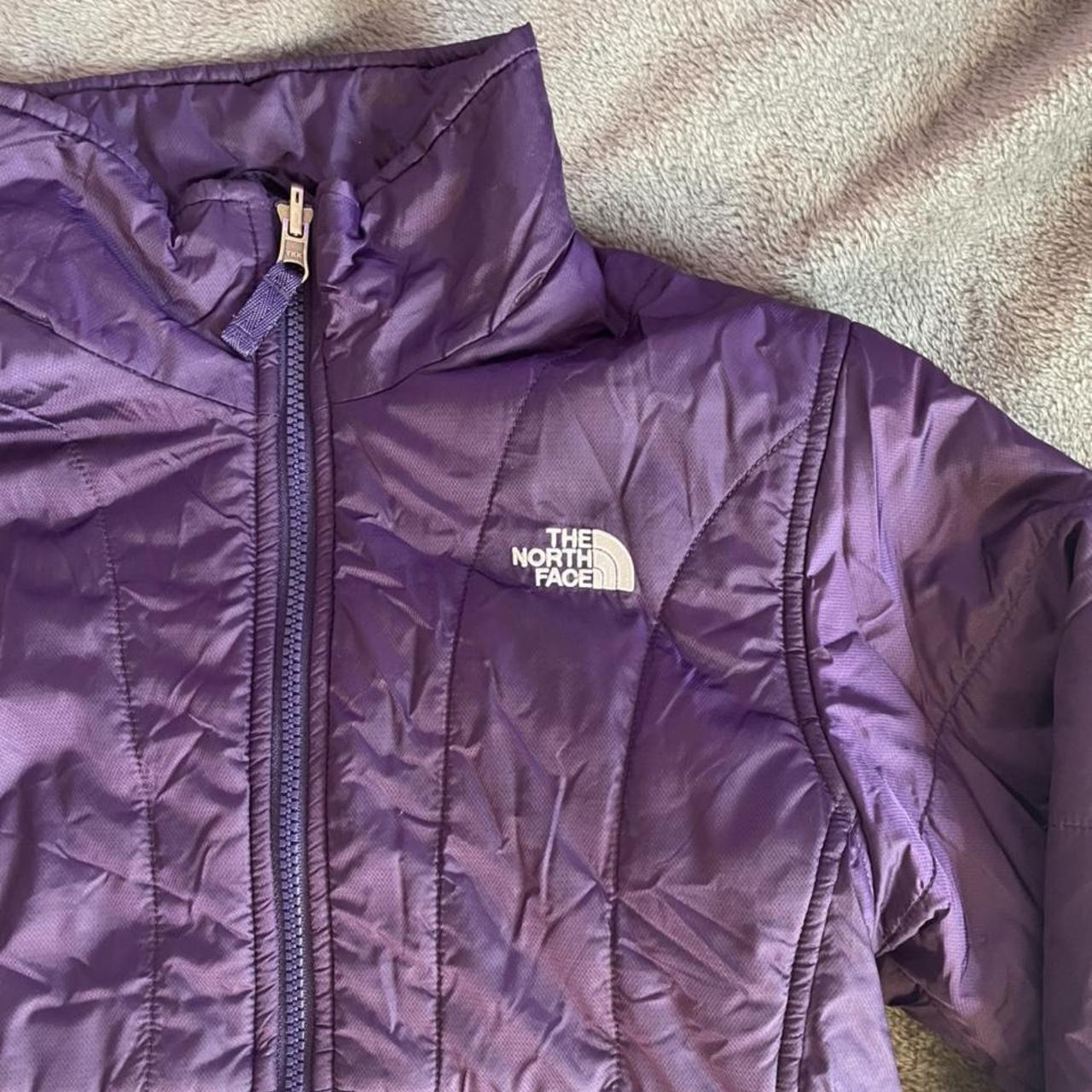 The North Face Women's Purple and White Jacket | Depop