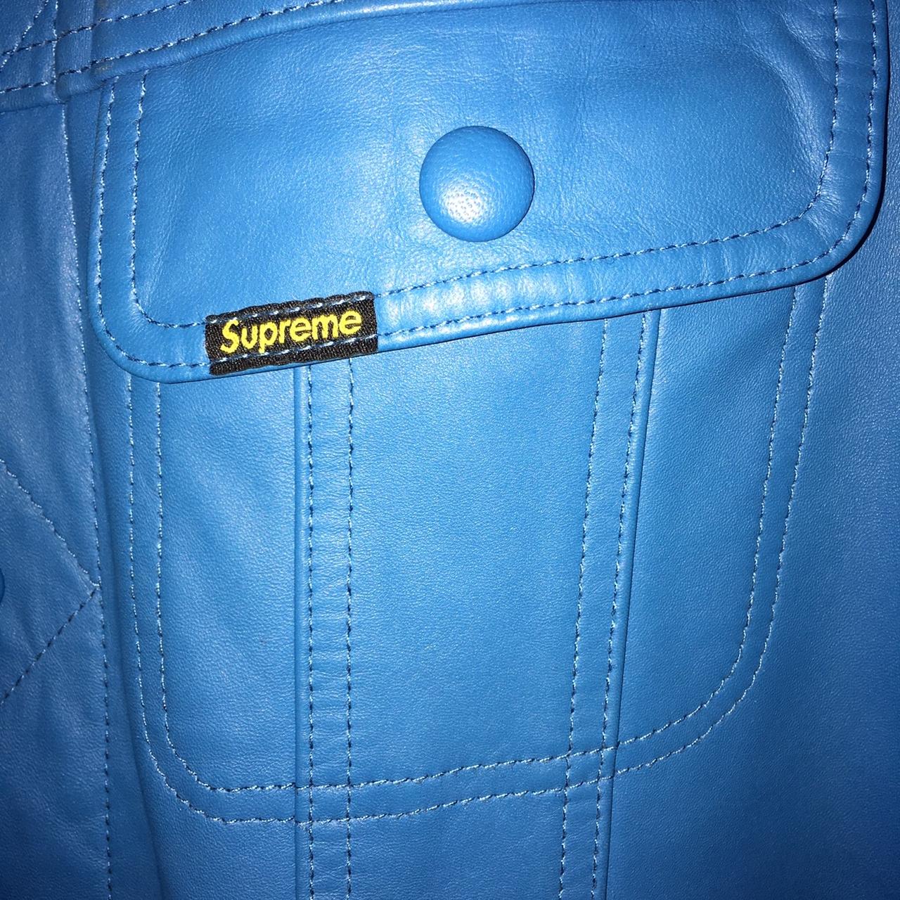 Supreme Leather trucker jacket , Genuine...