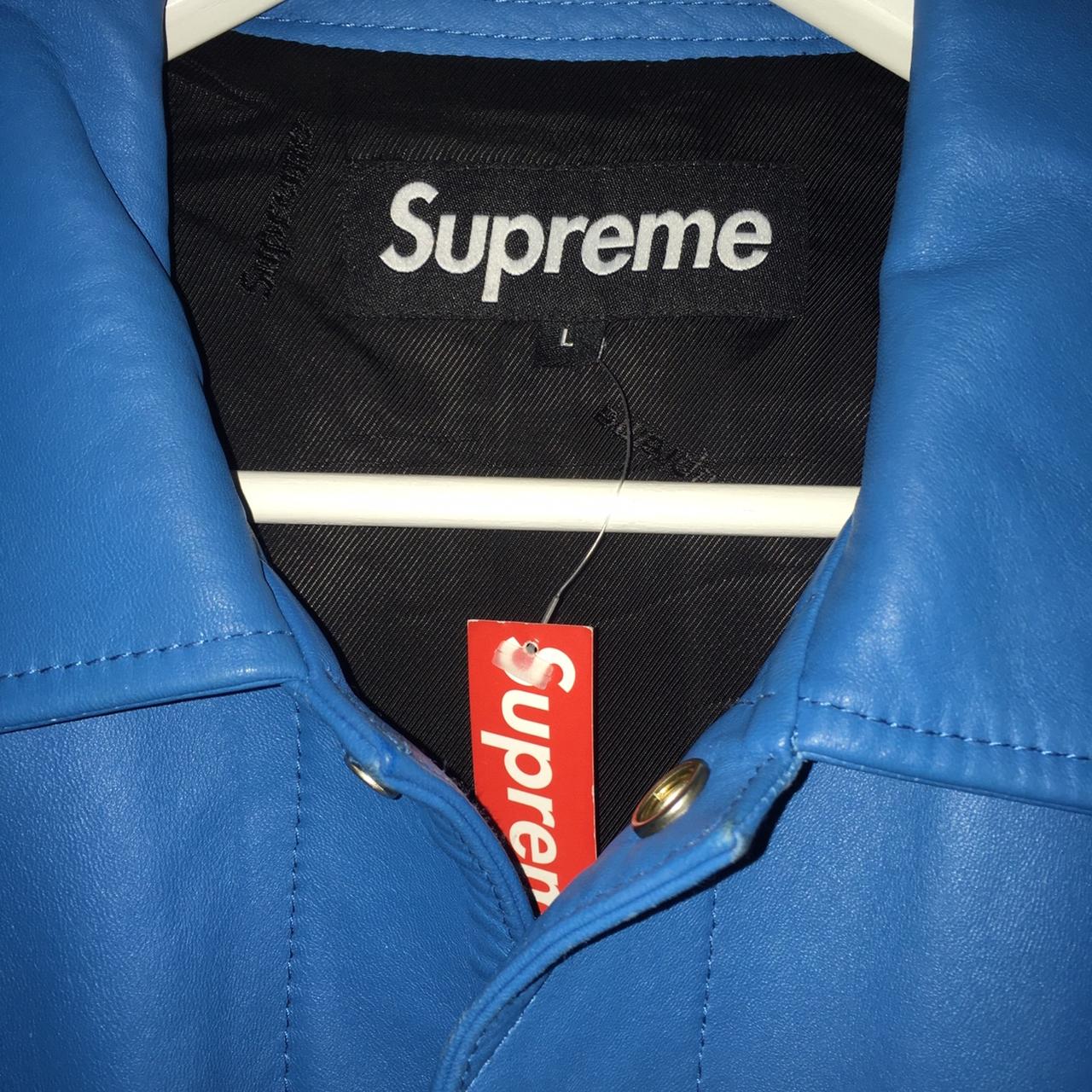 Supreme Leather trucker jacket , Genuine...